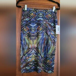LuLaRoe Vibrant Geometric Cassie Pencil Skirt
